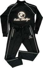 Load image into Gallery viewer, Black Polyester Tracksuit
